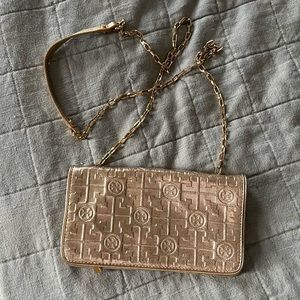Tori Burch Gold Clutch